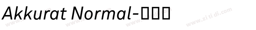 Akkurat Normal字体转换